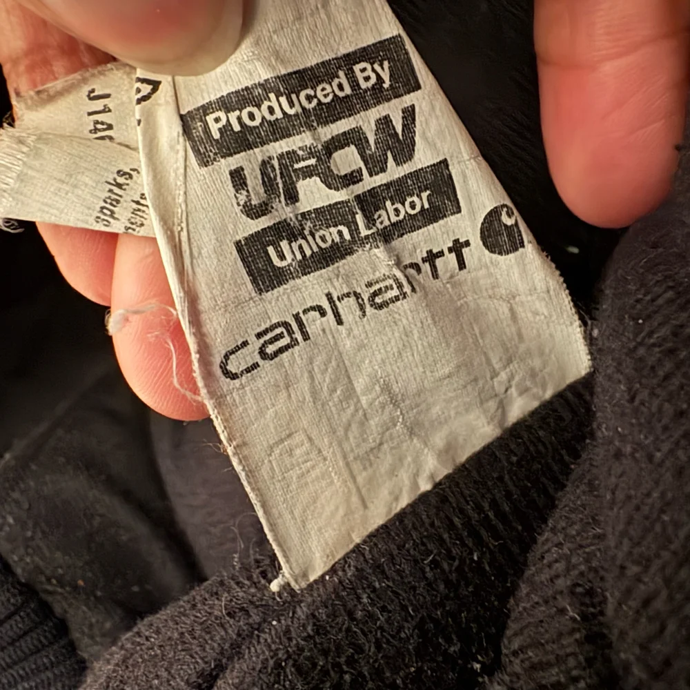 Vintage Carhartt Canvas Bomber Work Jacket Size XL Black Workwear 125 Year Ann - Picture 6 of 12